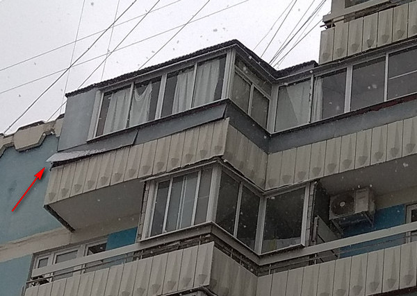 Незаконный захват балкона
